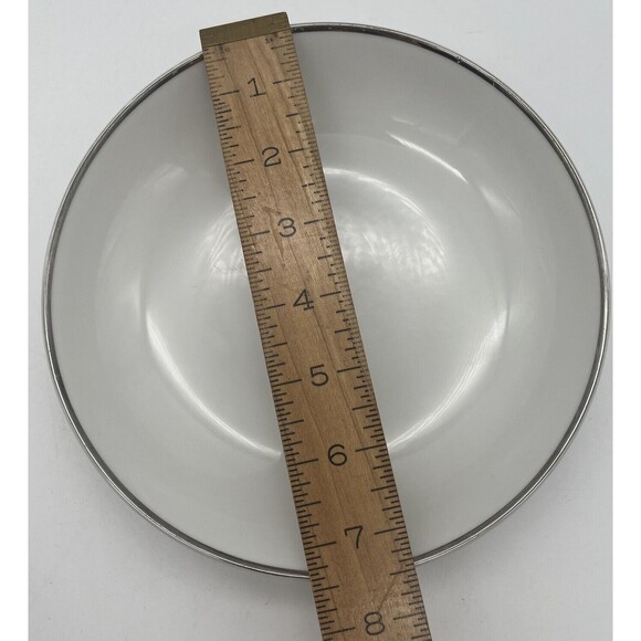 Harmony House Moderne Soup Bowl White China Silver Rim Dinner Party Elegant - Picture 3 of 5